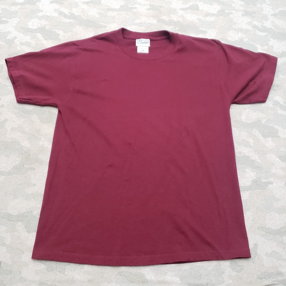 Vintage Discuss Athletic Shirt Mens Large Red Short Sleeve